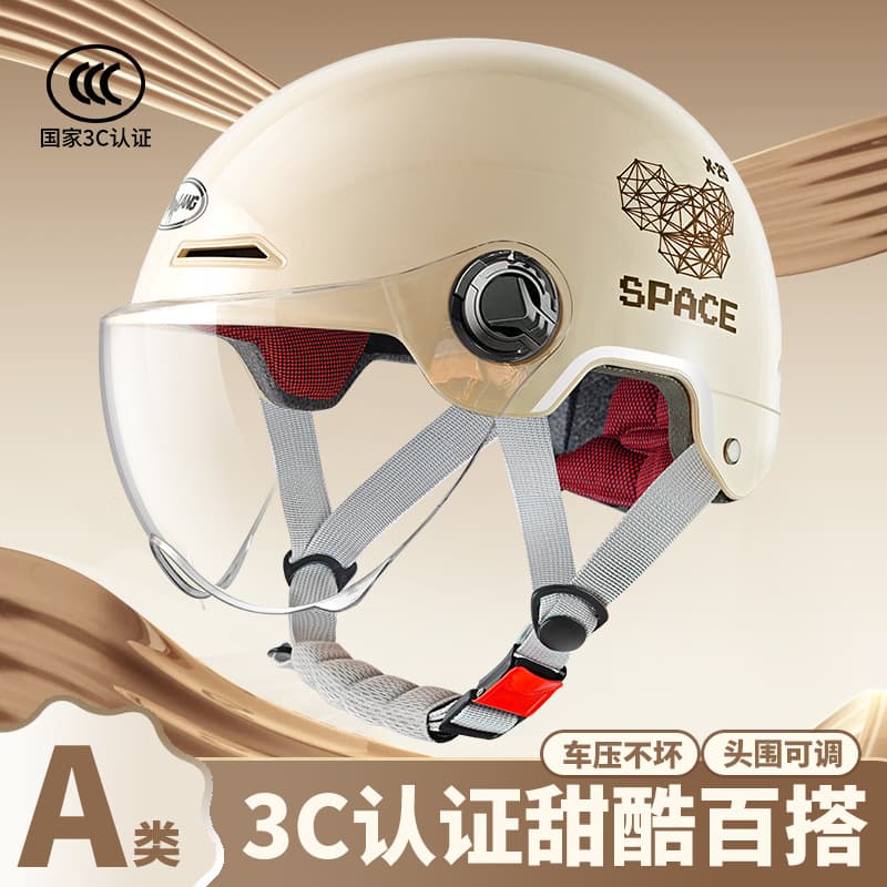 New National Standard 3C Certified Summer Electric Vehicle Helmet Motorcycle Half Helmet Unisex Four-Season Universal Sunscreen E-bike Helmet