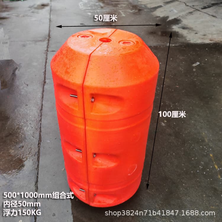 50*100cm modular plastic pontoon thickened and durable for river and lake pollution control and dredging pipeline, high buoyancy