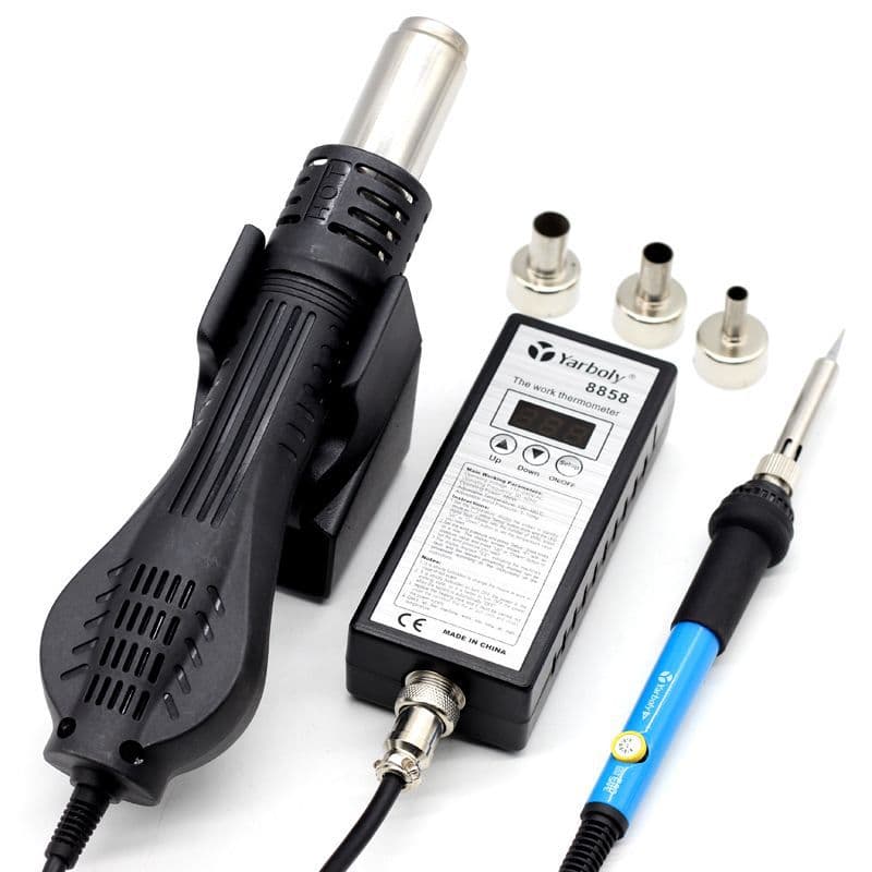 Fuyuan Repair Portable Hot Air Gun Soldering Iron Hot Air Gun Digital Micro Intelligent Adjustable Temperature Air Speed Desoldering