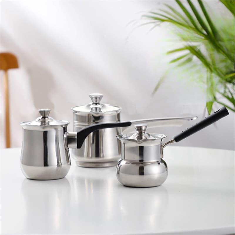 Stainless steel coffee cup, teapot, coffee pot, Moka pot, hand-brewed coffee pot, Turkish milk tea cup, coffee utensils