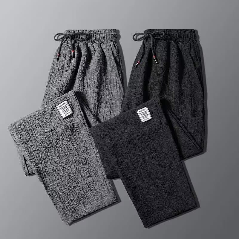 2025 Spring and Autumn Summer Ice Silk Thin Pants Men's Working Casual Loose Pants Dirty Resistant Work Clothes Men's Pants
