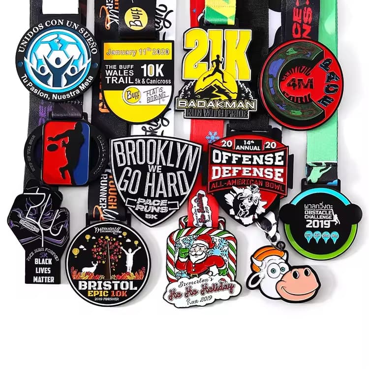 Licensed Custom Metal Medals: Marathon Zinc Alloy Sports Medals, Football Event Prizes, and Medal Printing Production