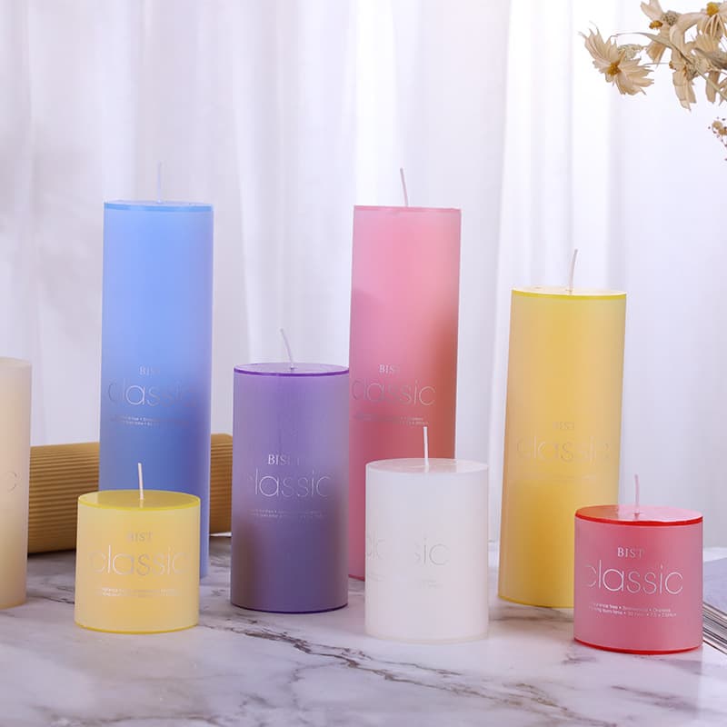 Factory Supply Classic Pillar Candles Colorful Scented Candles Smoke-Free Odorless Wedding Candles Hotel European Style