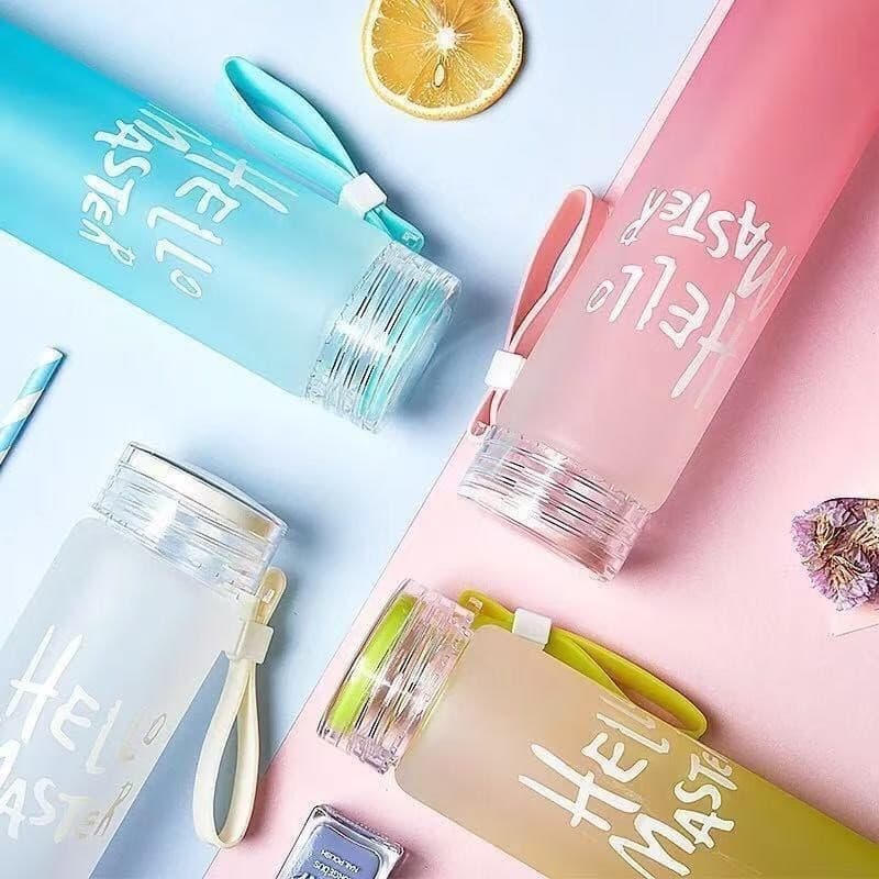 Summer High-Appearance Creative Water Bottle, Portable Plastic Cup, Gradient Colorful Water Bottle, Promotional Gift, Customizable with Logo