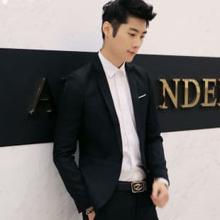 Cross-border wholesale new 2023 fashion men's business casual suit jacket, slim-fit European and American style blazer