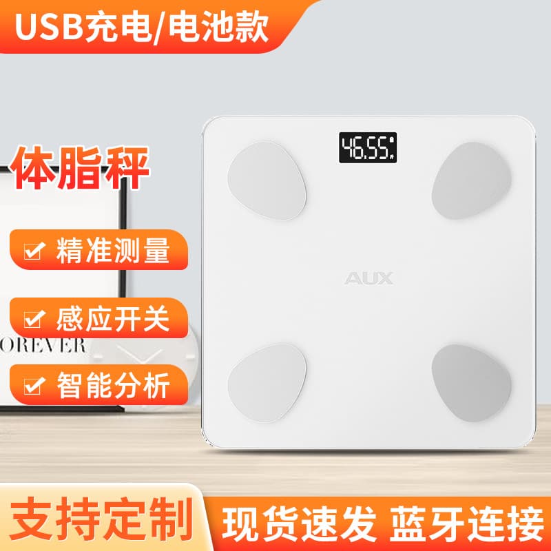 AUX Weight Scale, Body Fat Scale for Home and Dormitory, Mini Electronic Accurate Smart Durable Charging Weighing Scale