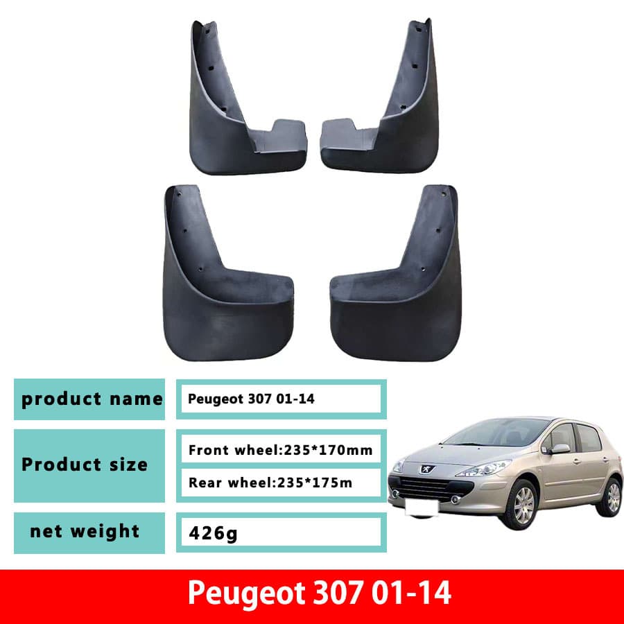 Dedicated to Peugeot 307 Original Car Mudguards New Peugeot 307 Mud Flap Accessories