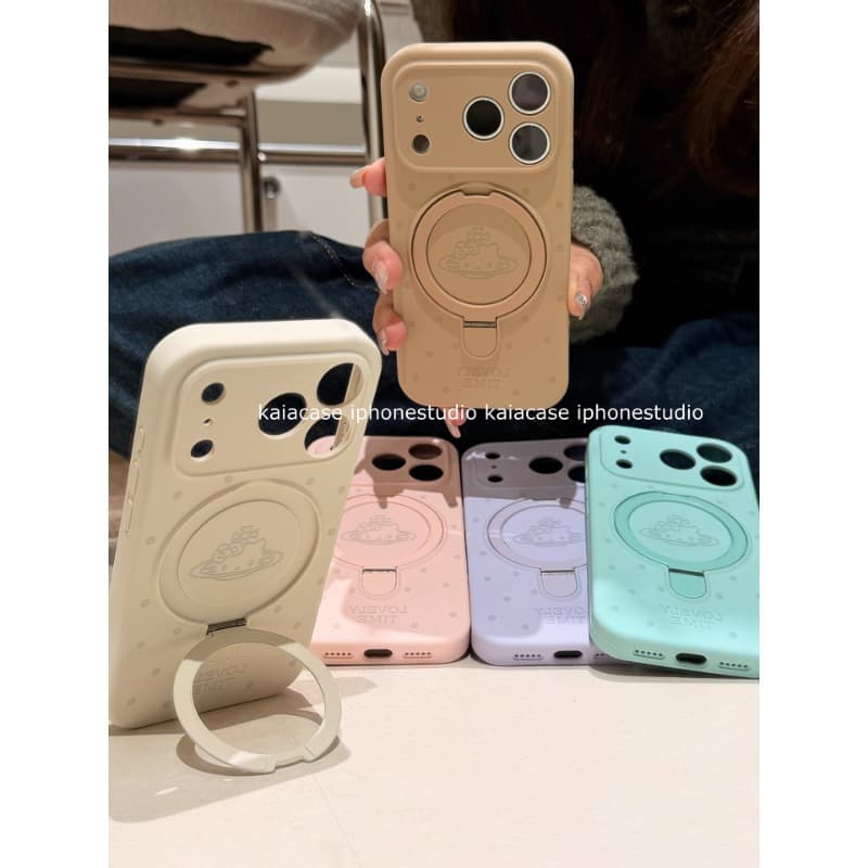 Korean Minimalist Hello Kitty Planet Case for Apple iPhone 16 Pro Max, iPhone 13 New 15 Female 14 Pro