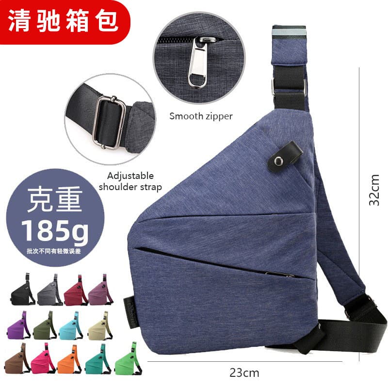 Foreign trade men's close-fitting chest bag, new cross-border style, simple casual sports shoulder bag, large capacity digital gun bag.