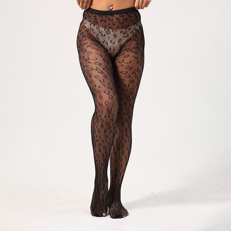 European and American Cross-Border Kaze Italian Women's 30D Fashionable Sexy Trendy Leopard Print Jacquard Pantyhose Factory Direct