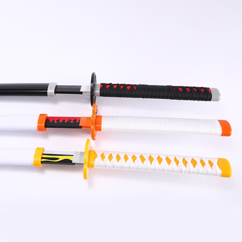 Mexican-style Demon Slayer Nichirin Blade, detachable Tanjiro, Rengoku, Zenitsu cosplay prop, woven wooden sword.