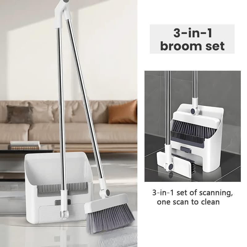 2026 Autumn/Winter Cross-border Foreign Trade New Fast Delivery 3-in-1 Broom Set Household Broom Sweeper