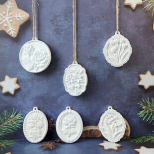 X1611 Flower Tag Decoration Cement Plaster Mold DIY Silicone Mold