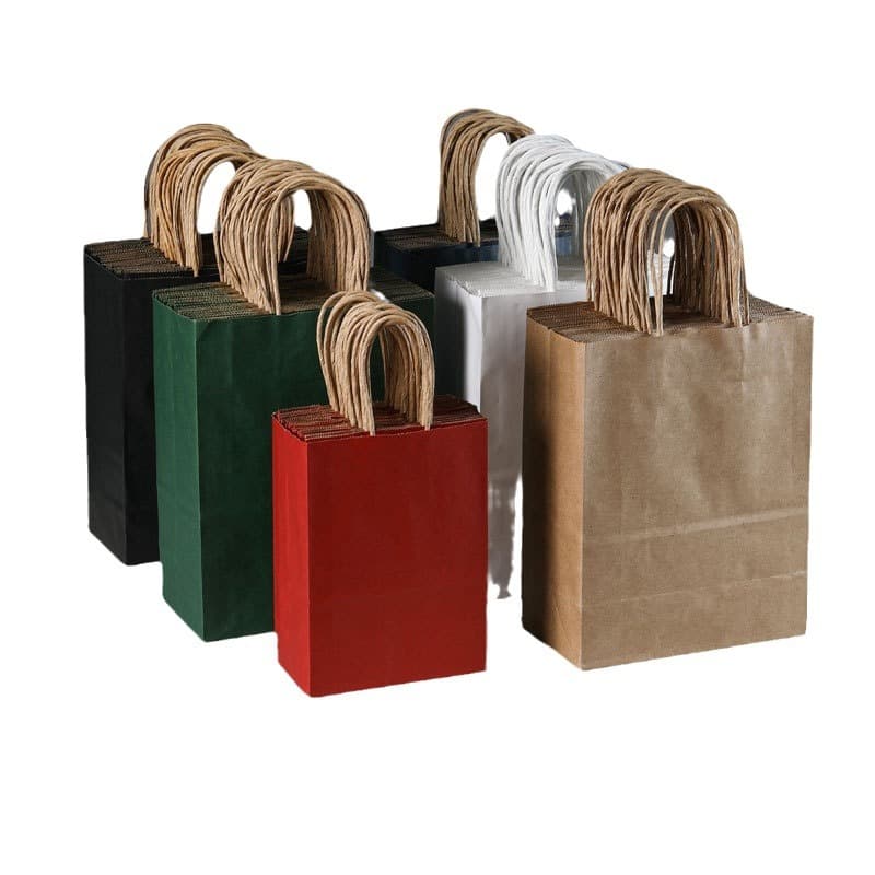 Kraft Paper Bag Gift Bag Packaging Tote Bag Custom Logo Takeout Packing Bag Custom Eco-Friendly Paper Bag