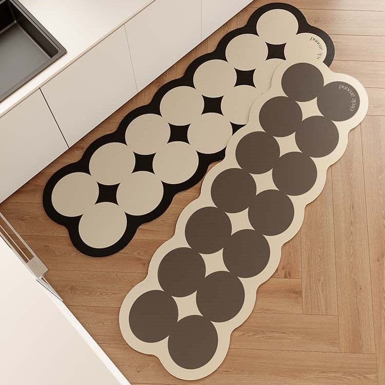 Nordic kitchen water-absorbing and oil-absorbing floor mats simple home entrance door anti-slip mat entrance dirty-resistant diatom mud carpet