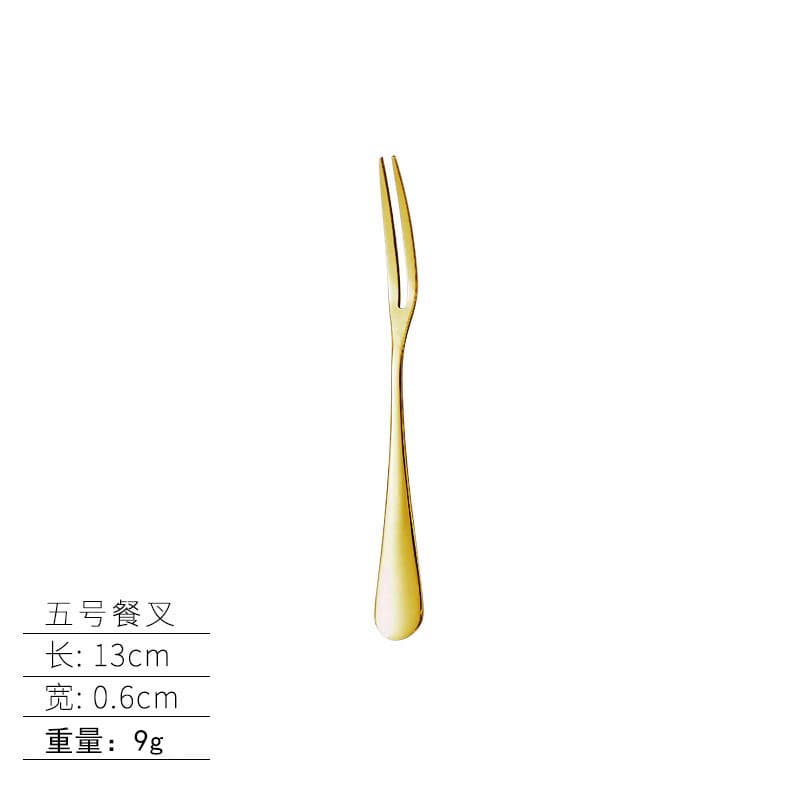 1010 Stainless Steel Cutlery Knife Fork Spoon Western Steak Knife Fork Thickened Pointed Spoon Round Spoon for Home Hotel Use