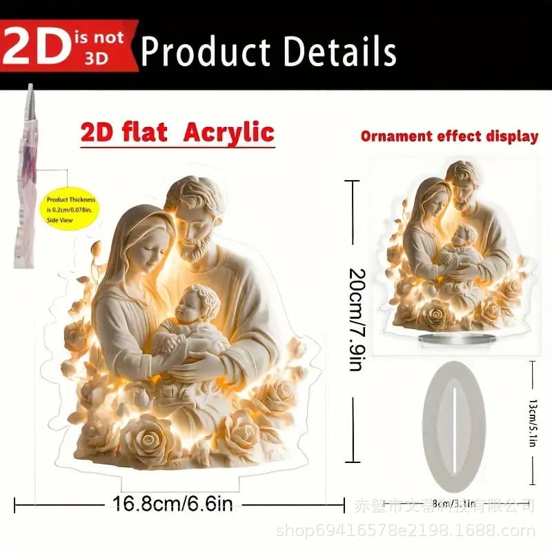 New Cross-Border Religious Series 2D Flat Acrylic Desktop Ornament Home Decoration Craft