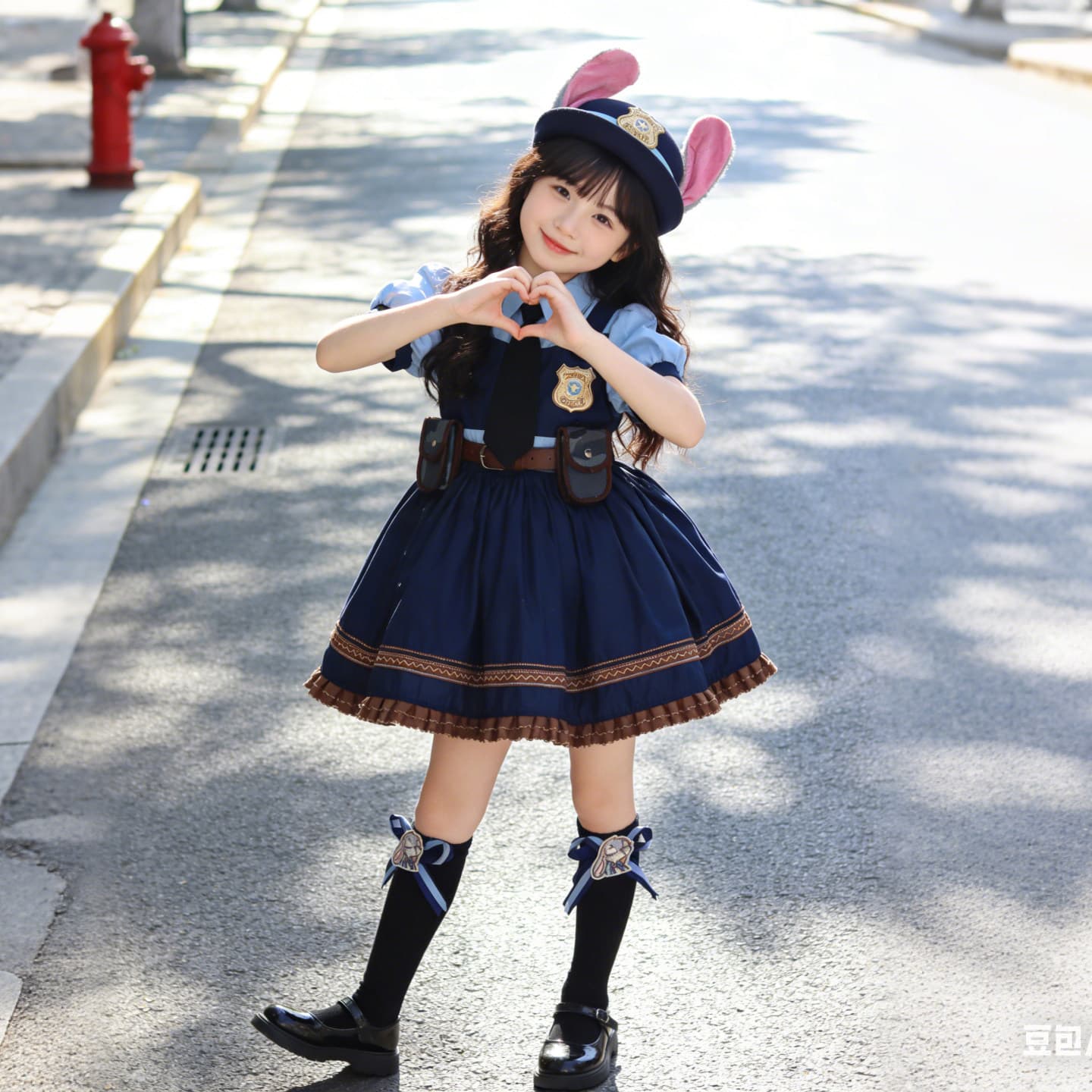 Children's Judy Rabbit Police Officer 6cos Clothes Zootopia Costume Set Girls Princess Dress 2026