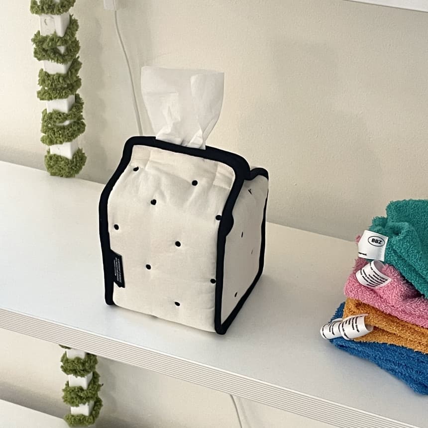 Korean-style polka dot milk carton fabric tissue bag, stand-up pull-out tissue bag, miscellaneous storage tissue box