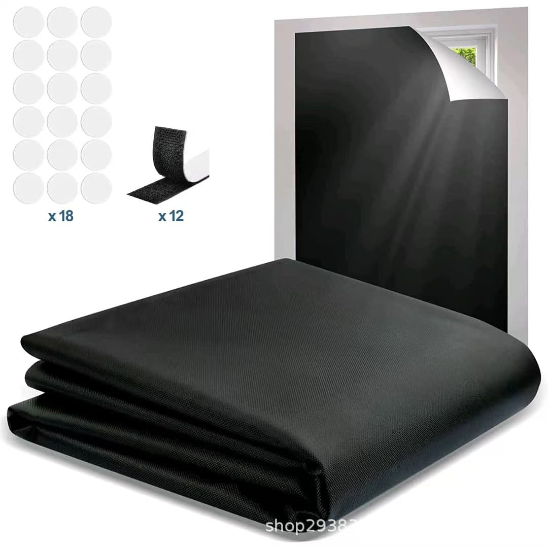 Cross-border Amazon 210T Oxford Fabric Full Blackout Silver-coated DIY Portable Travel Curtain Customizable