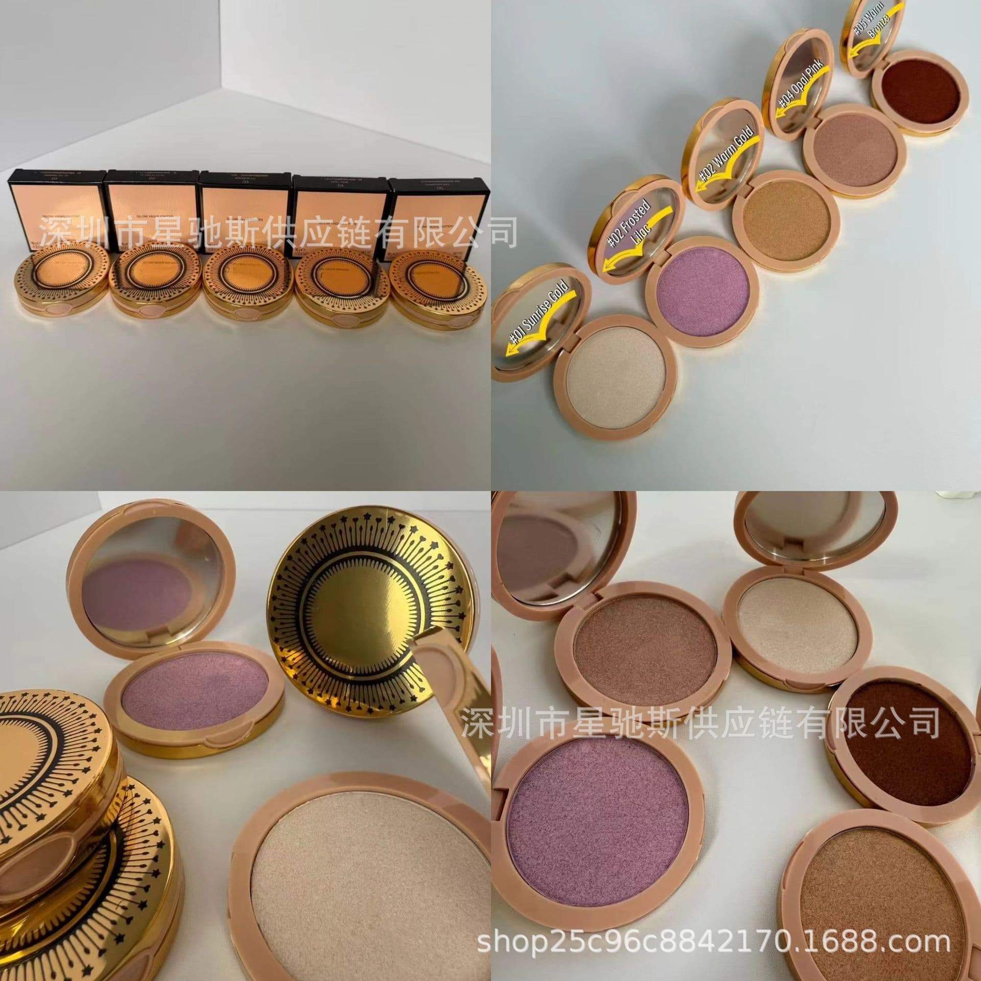 Foreign trade cross-border channel version of ancient and new version of makeup gel highlighter powder 10g five colors: 01/02/03/04/05