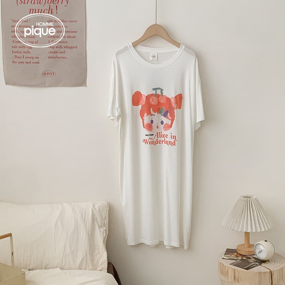 Modal Sleepwear for Women Round Neck Loose Plus Size Nightgown Dress Casual Simple Cute Summer Homewear