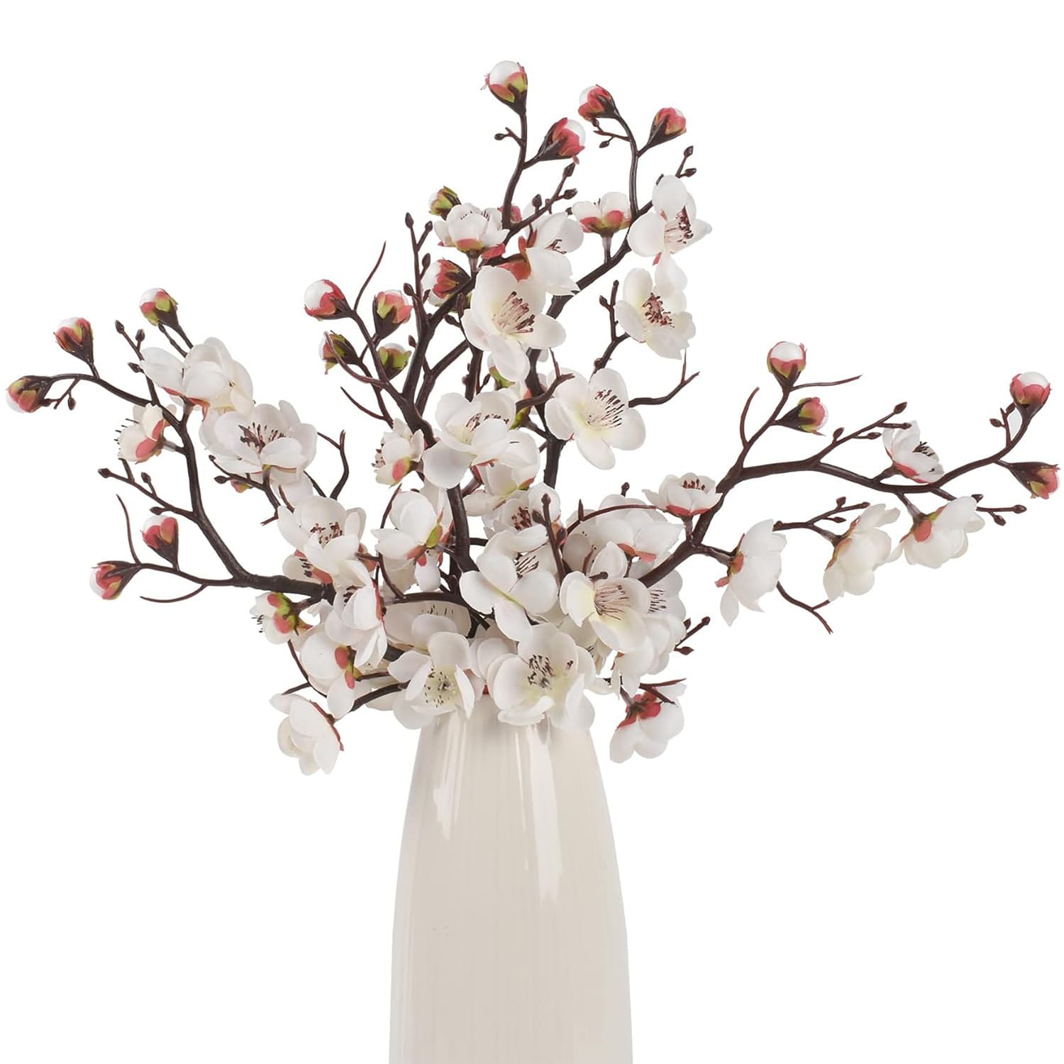 Artificial Plum Blossom and Peach Blossom Branches Fake Flower Bouquet Chinese Style Home Decor for Room Living Room Dining Table Flower Arrangement Wholesale