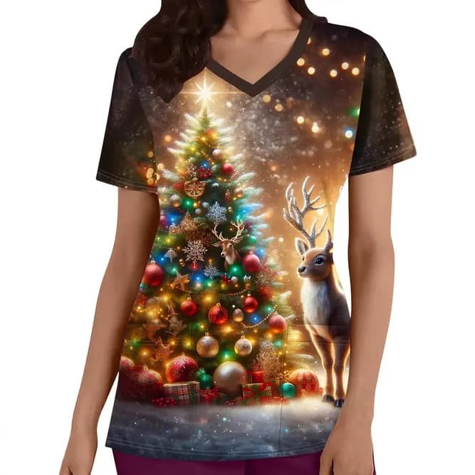2025 New Trendy High-Quality Casual Comfortable Breathable Women's Caregiver Uniform for Cross-Border Trade in Europe and America