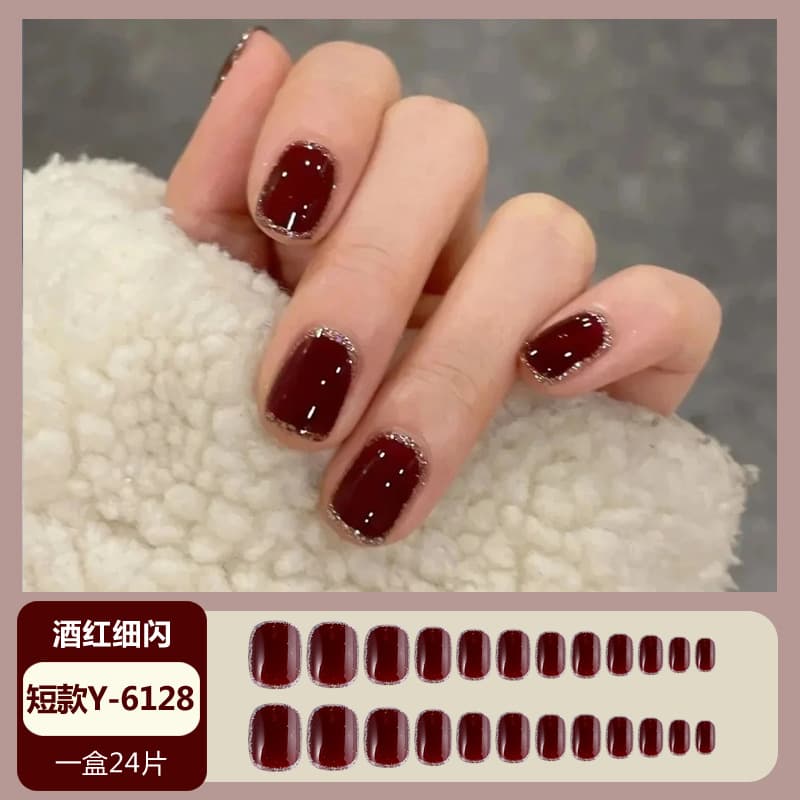 Xiaohongshu Recommended Summer Brightening Wearable Nail Tips, Elegant and Smart Nail Stickers, Removable Wholesale