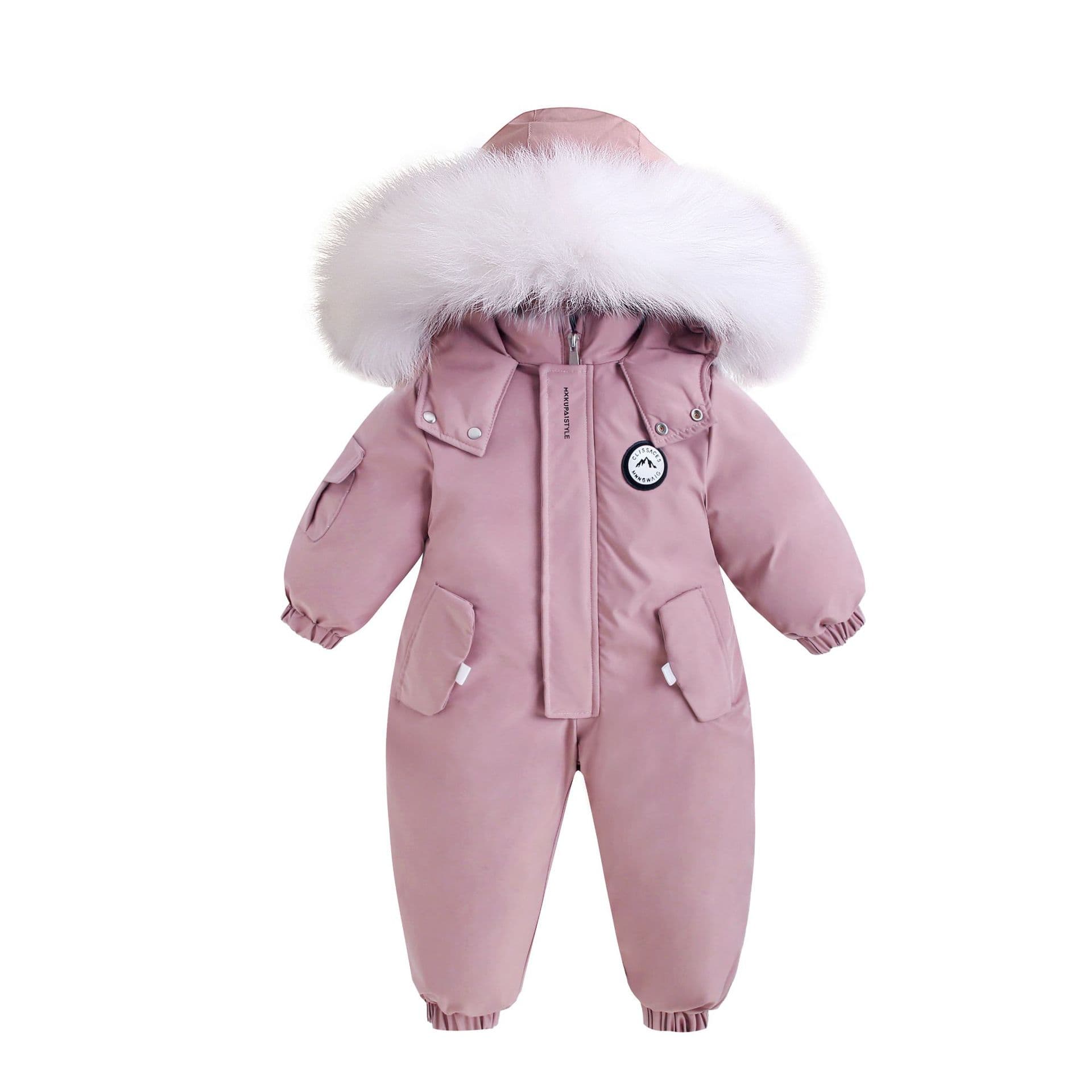 European and American Children's Winter Outdoor Skiing Cross-Border Baby Conjoined Clothing Baby's Outwear Thick Cotton-Padded Jacket for Warmth