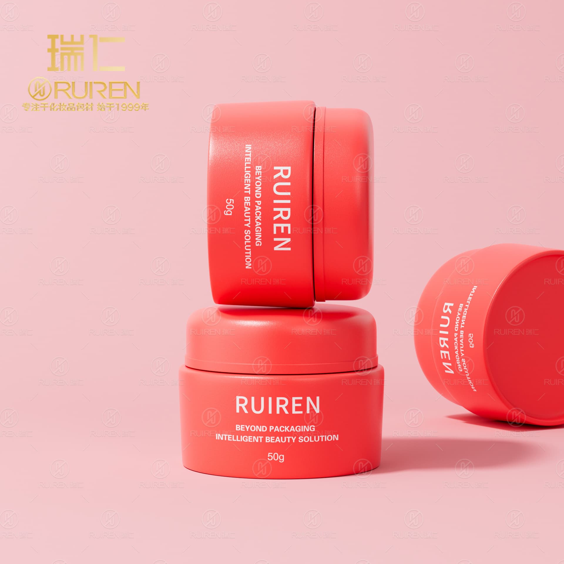 Factory direct macaron multi-color lip mask bottles, acrylic PS dispensing bottles, packaging materials, round cream jars for eye cream customization