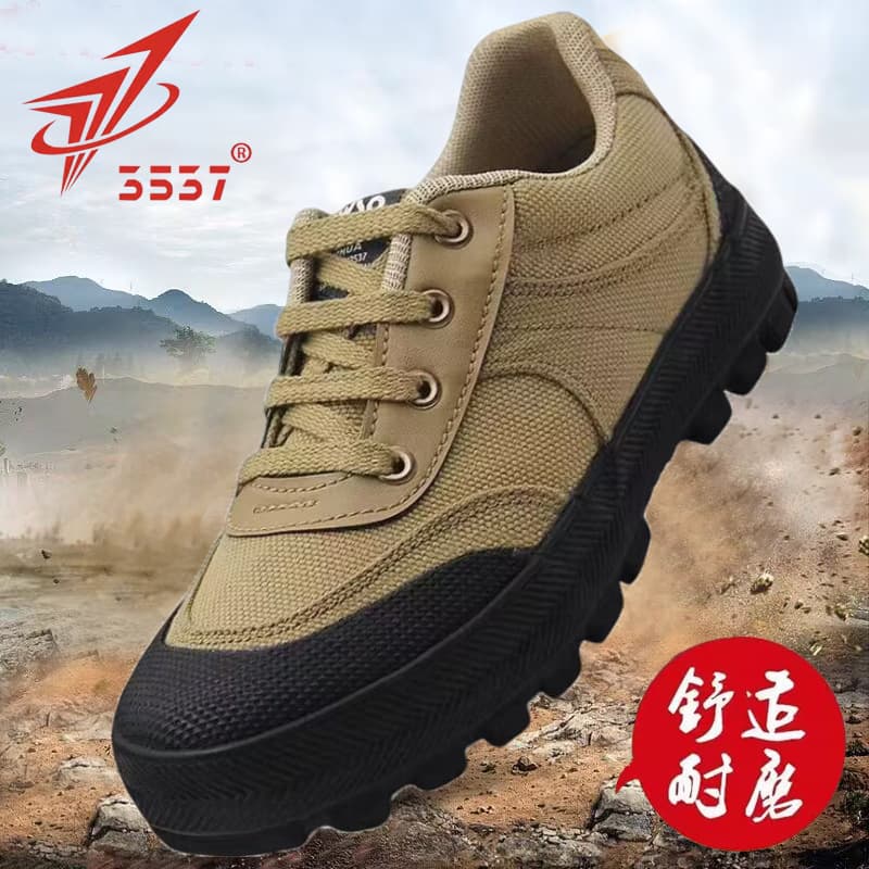 Genuine 3537 Liberation Shoes Men's Wear-resistant Work Safety Shoes Breathable Construction Work Shoes Hiking Outdoor Sports Camo Rubber Shoes