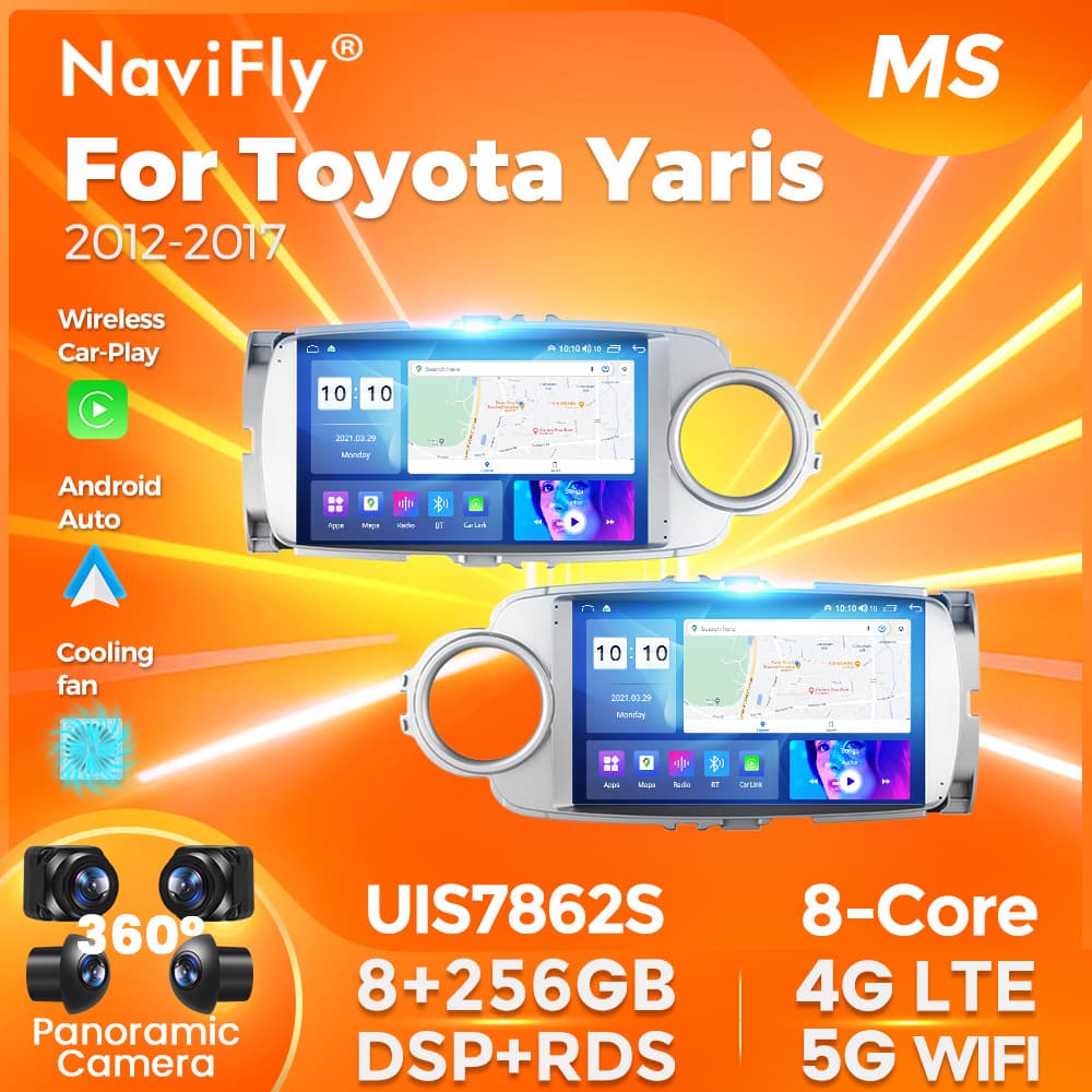 Applicable to Toyota Yaris 2012-2017 modified multimedia to Android large screen Bluetooth Rear View navigation screen