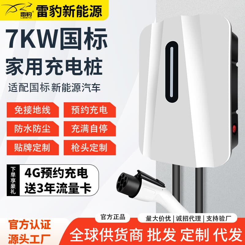 Leopard New Energy Electric Vehicle Charging Pile Home 7kw Fast Charging BYD Tesla Wuling Mini Universal