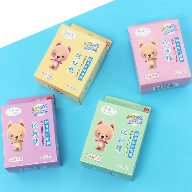 Cotton Pads 100 Count Boxed Makeup Remover Pads Disposable Facial Cleansing Pads Thin Wet Compress Cosmetic Tool