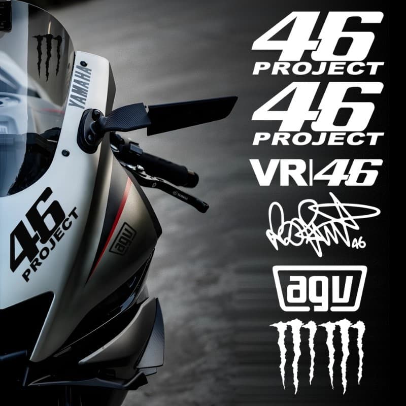Helmet Decal Motorcycle 46 Rossi Sticker Personalized Decoration Electric Scooter Reflective Waterproof Scratch Cover