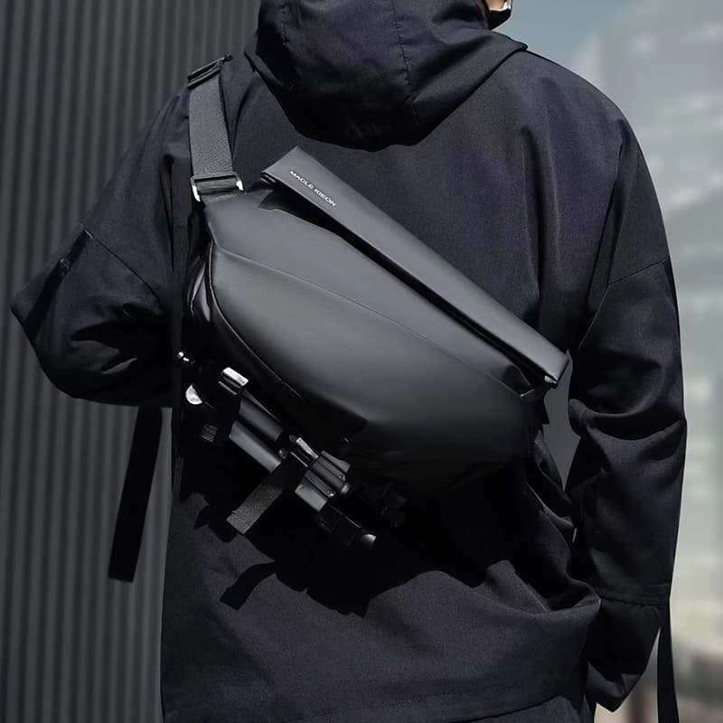 Men's Crossbody Bag Commuter Chest Bag Messenger Bag Cycling Backpack Sports Shoulder Bag Trendy