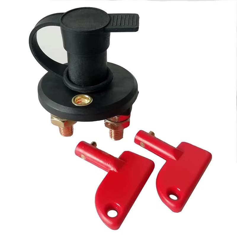 Anti-leakage knob type car modified power main switch Battery battery double stud M8M10 anti-leakage switch