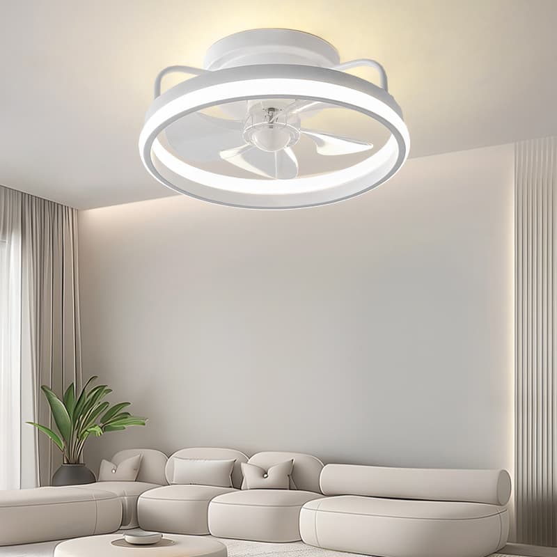Ceiling fan light, modern minimalist style, for dining room, living room, bedroom, gentle breeze, oscillating, invisible fan light.