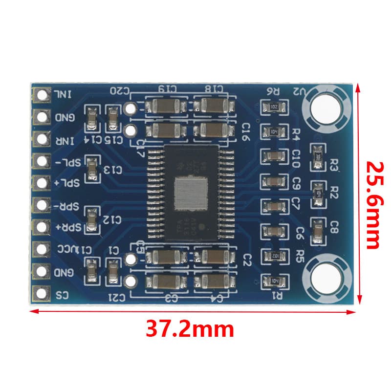 XH-M562 Ultra-Mini TPA3116D2 Digital Audio Amplifier Board Class D Amp Board Ultra-Thin Dual 50W