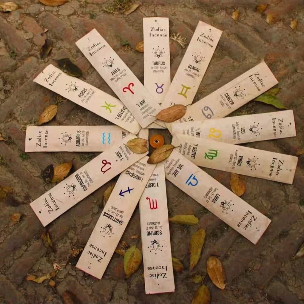 Nepal Twelve Zodiac Bamboo Incense Sticks 12 Zodiac Incense Handmade Natural Stick Incense Aromatherapy Non-Chemical Incense Manifestation