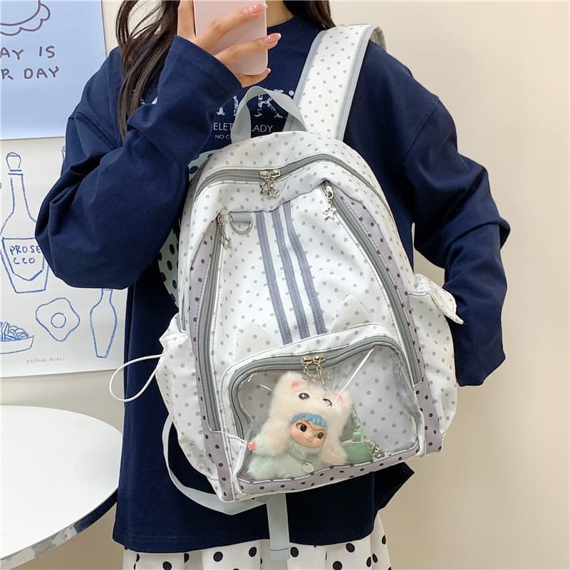 High-looking, versatile and simple college student school bag, sweet commuter backpack, Korean style ins casual outdoor backpack