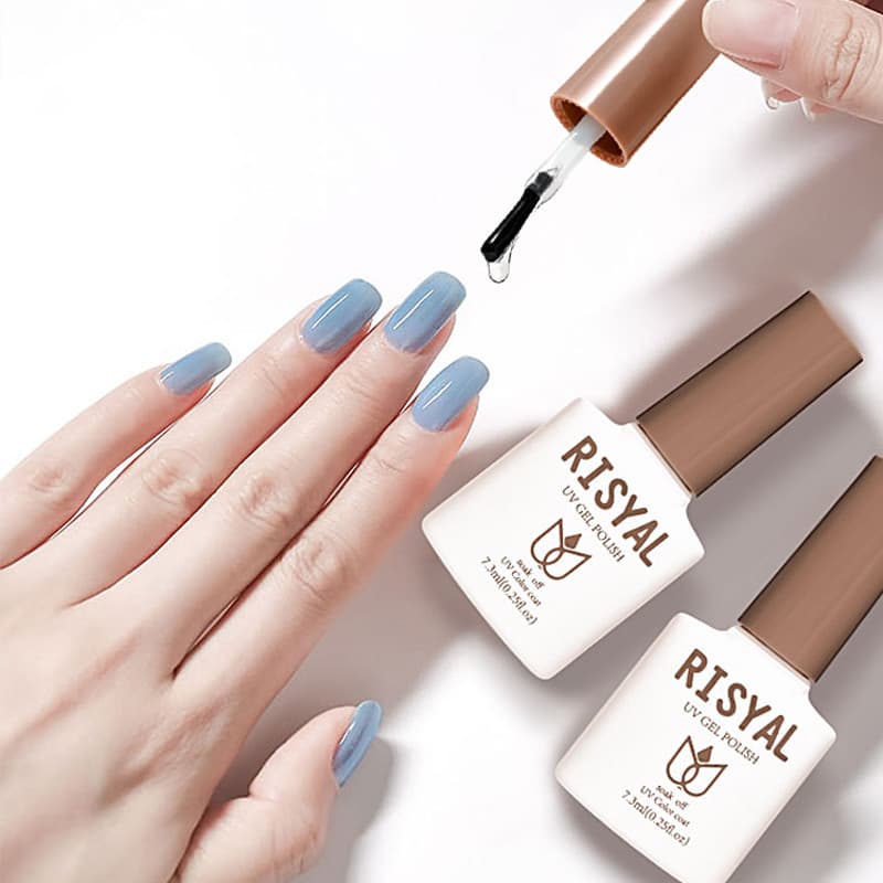 RISYAL Nail Art Functional Gel 7.3ml Scratch-Resistant Reinforcing Matte Top Coat Nail Gel Base Coat Anti-Spill Nail Polish Gel