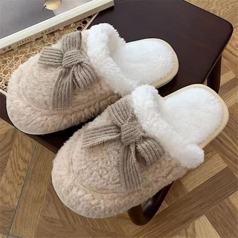 Women's Cotton Slippers for Autumn and Winter, Stain-Resistant Mid-Thick Sole, Anti-Slip, Ultra-Soft, Warm for Home, Student Dormitory, Postpartum