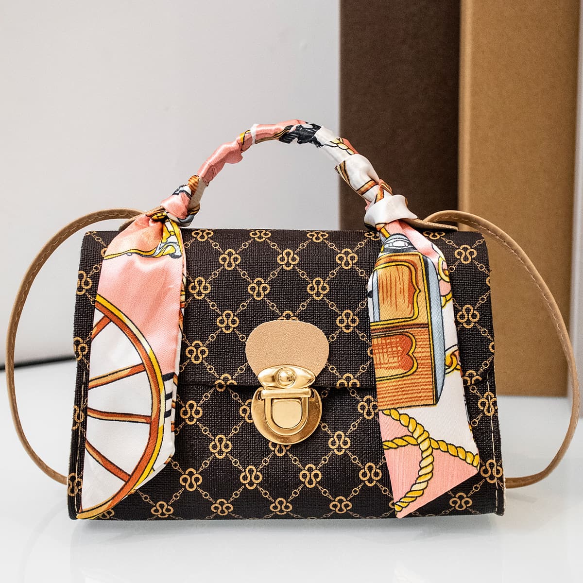 2025ladies handbag fresh and sweet cross-body bag summer foreign trade bag women's bag floral small square bag