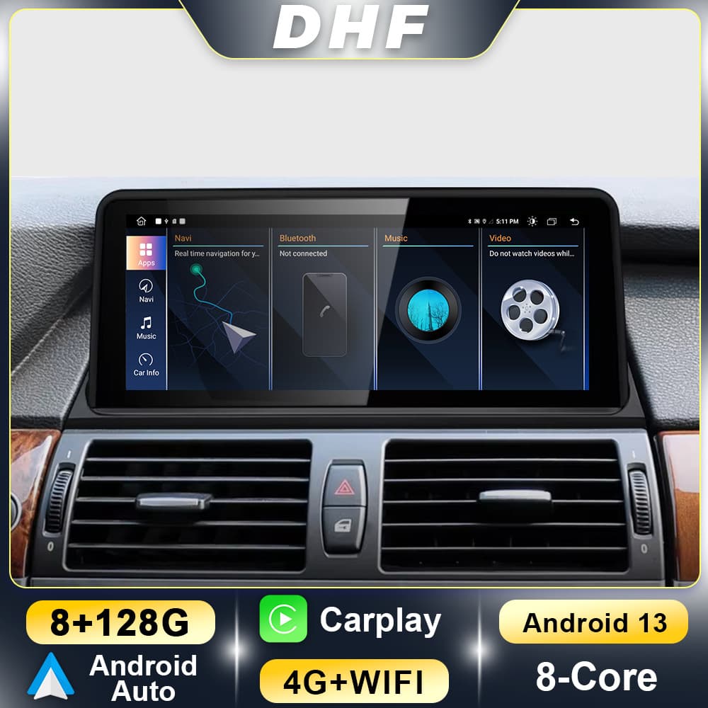 Cross-border compatible with BMW X5 E70 09-13 Android central control in-vehicle multimedia Bluetooth navigation host GPS