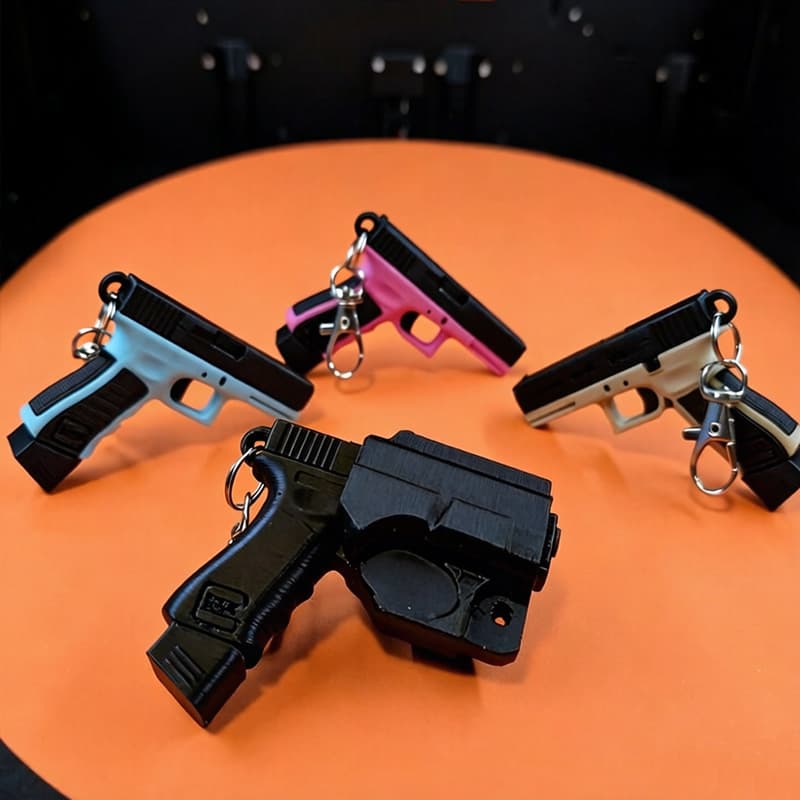 New Cross-Border Pistol Keychain Tactical Style Men's Keychain Fun Gift In Stock