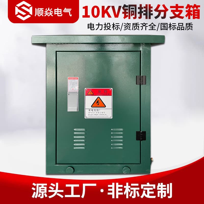 10KV high-voltage cable branch box DFW European-style, 35kV copper busbar junction box, stainless steel material, one-in two-out