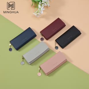Women's Wallet Korean Style Fashion Long Wallet Coin Purse Women's Premium Solid Color Zipper Clutch Wholesale