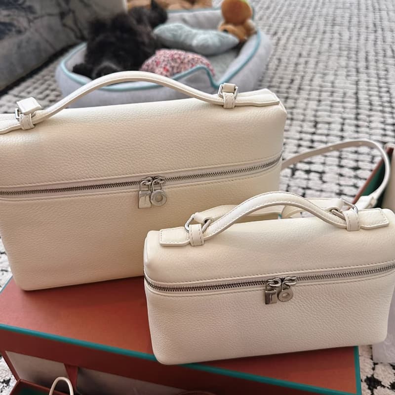 LP27 Large Lunchbox Bag Top Layer Cowhide Leather Women's 2025 New Shoulder Bag Office Commute Box Bag Crossbody